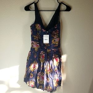 Free People Floral A-line Mini Dress (NWT)